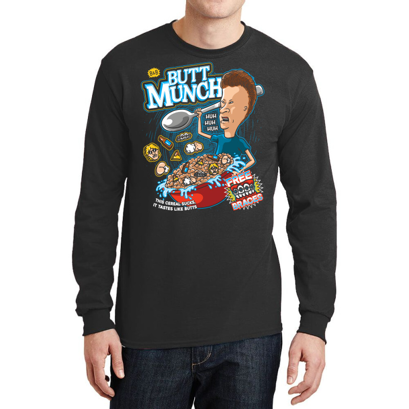 Butt Munch Cereal Long Sleeve Shirts by zrigkhudeu | Artistshot