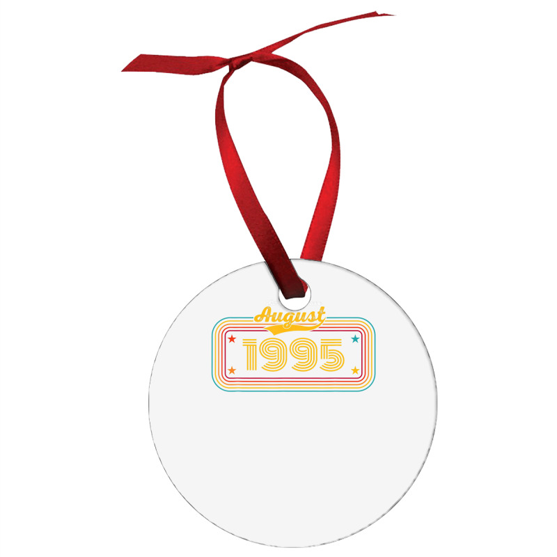 27th Birthday Vintage Awesome Since August 1995 Ornament | Artistshot