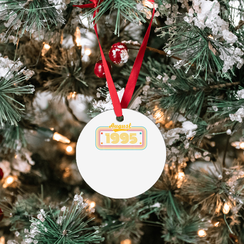 27th Birthday Vintage Awesome Since August 1995 Ornament | Artistshot