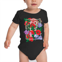 Limited Edition Flowers Of Poland Word Art Polska Polish Pride Baby Bodysuit | Artistshot