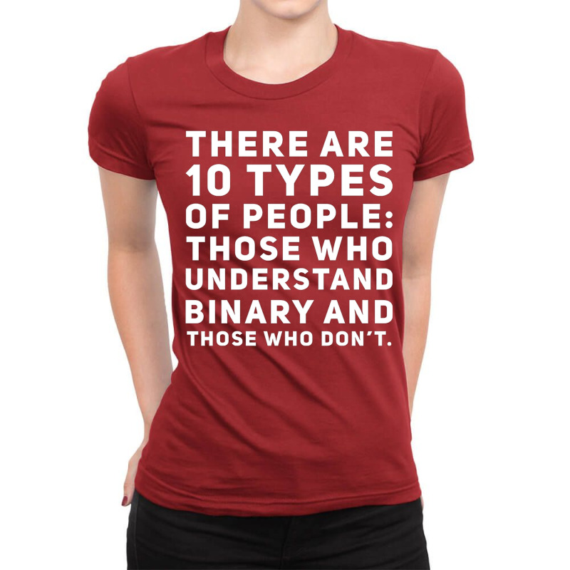 10 Types Of People Binary Ladies Fitted T-Shirt by embarigosineg | Artistshot