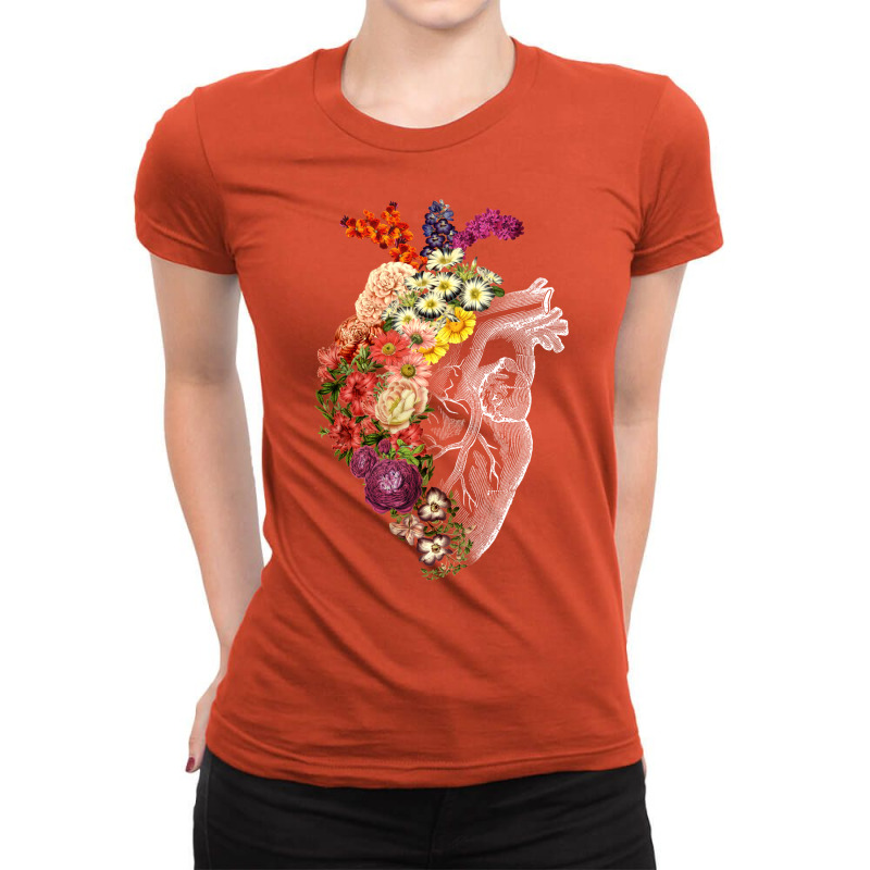 Flower Heart Spring Classic Ladies Fitted T-Shirt by hasnebaguzd | Artistshot