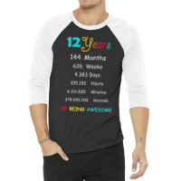 12 Years Old 12th Birthday Born In 2008 Birthday Gift 3/4 Sleeve Shirt | Artistshot