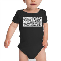 Tv   Initials T V Name Surname Onomastics Onomatology T Shirt Baby Bodysuit | Artistshot