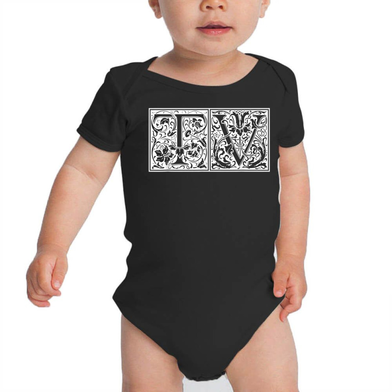 Tv   Initials T V Name Surname Onomastics Onomatology T Shirt Baby Bodysuit by nilda1pr4klauer | Artistshot