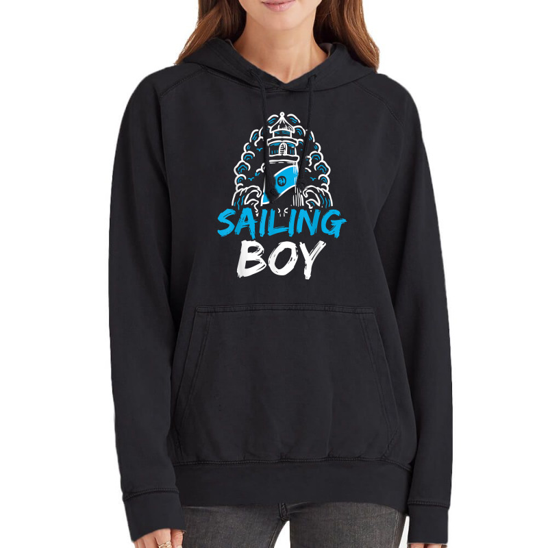 Sailing Boy Hobby Sailor Sail Sailboat T Shirt Vintage Hoodie | Artistshot