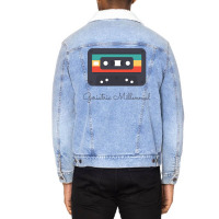 Geriatric Millennial Cassette Design Classic  (1) (1) (1) (1) Unisex Sherpa-lined Denim Jacket | Artistshot