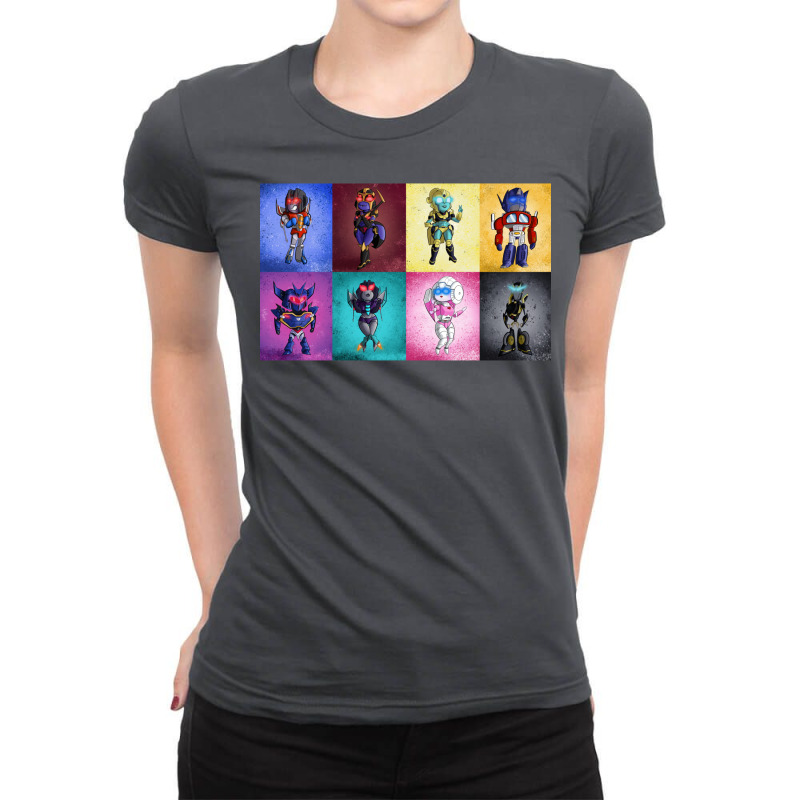 All 8 Chibi Transformers   Starscream Ladies Fitted T-Shirt by farezasydeo | Artistshot