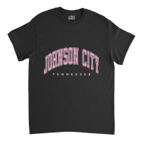 Johnson City Tennessee Tn Varsity Style Pink Text Premium Classic T-shirt | Artistshot