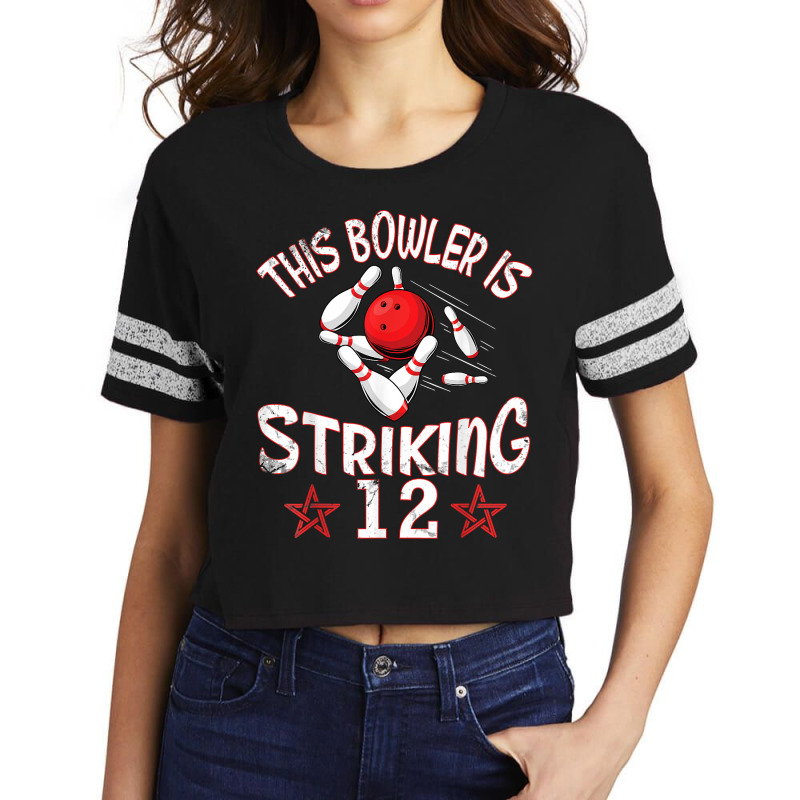 This Bowler Is Striking 12 Years Old Happy Birthday Me You T Shirt Scorecard Crop Tee by tawny4okburd | Artistshot