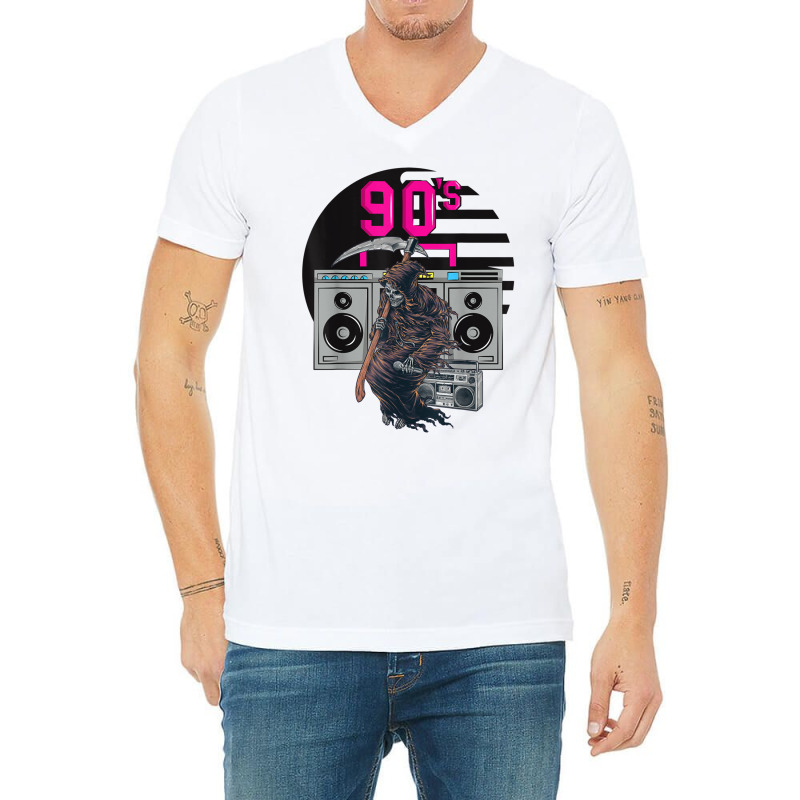 Grimreapermusicisundyingretro90smusic Classic  (1) (1) (1) V-Neck Tee by kaistosylinj | Artistshot