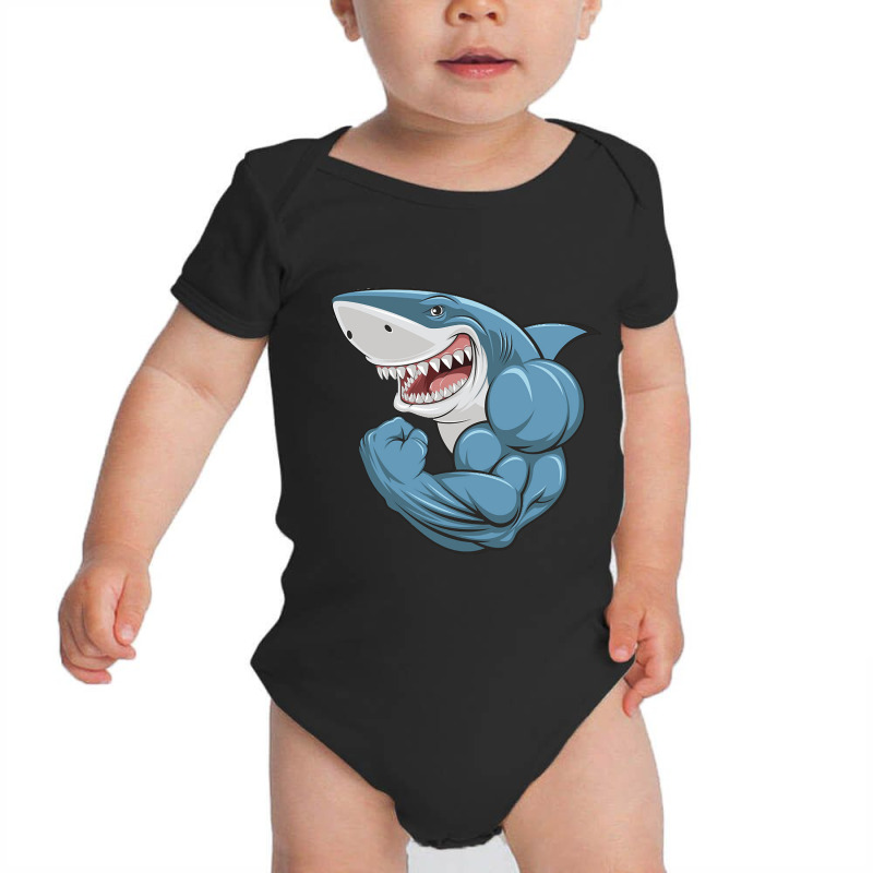 Limited Edition Strong Sharks Baby Bodysuit by Rios Arevalo | Artistshot