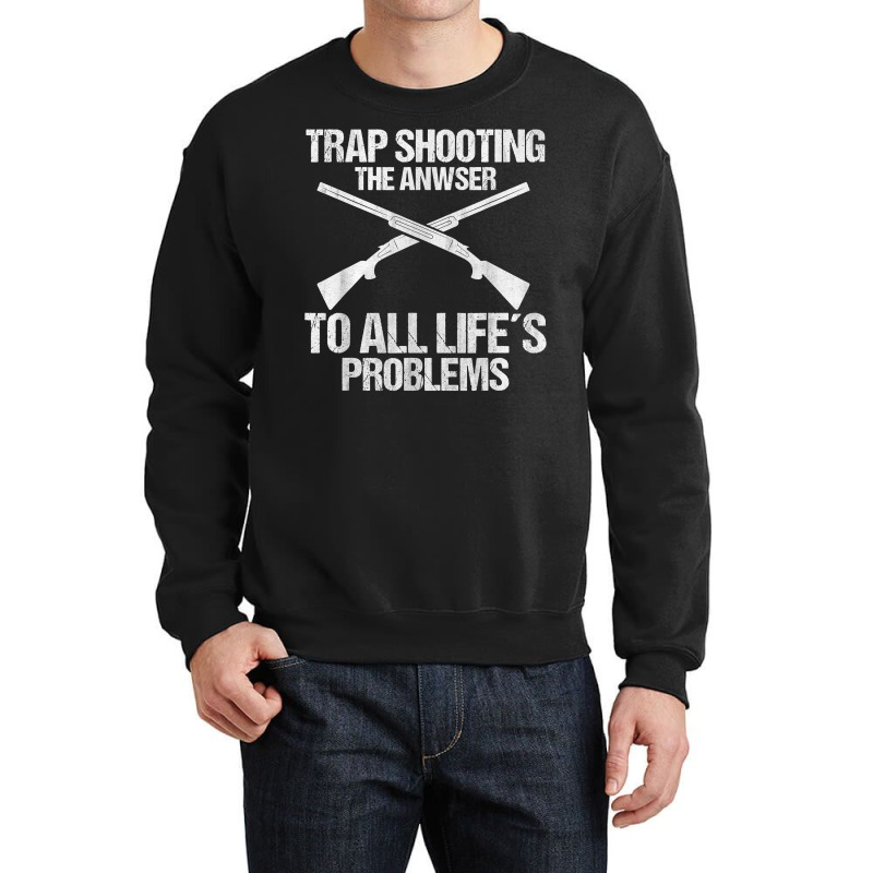 Trap Shooting Funny Skeet Shooting Clay T Shirt Crewneck Sweatshirt | Artistshot