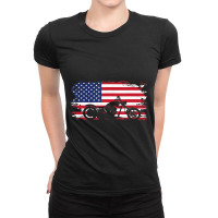 Limited Edition American Flag Motorcycle Motorcycle Ladies Fitted T-shirt | Artistshot