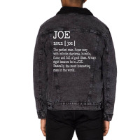 Adult Definition  First Name Joe Men Funny Classic Unisex Sherpa-lined Denim Jacket | Artistshot