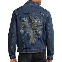 Tree Of Motherboard Fruits Men Denim Jacket | Artistshot