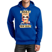 Adult Panda Bear Im An Adult But Not Like A Real Adult Classic Unisex Hoodie | Artistshot