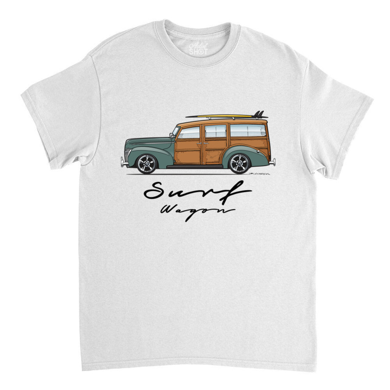 Surf Wagon Cloud Mist Gray Classic T-shirt by yenalsardao | Artistshot