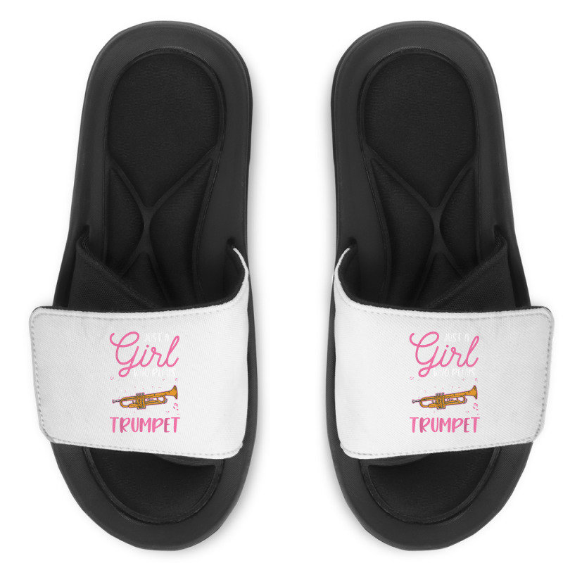 Trumpet Girl Trumpeter Trumpet Player T Shirt Slide Sandal | Artistshot