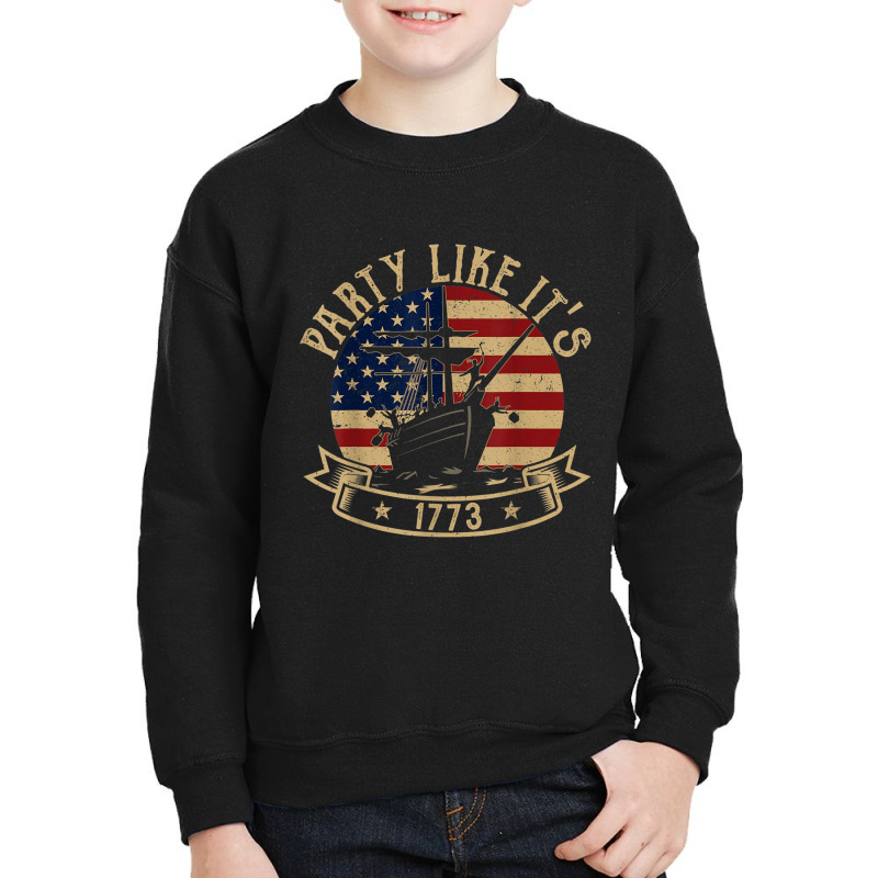 Party Like It's 1773 Funny Us History Boston Tea Vintage Youth Sweatshirt | Artistshot