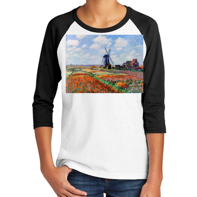 Monet Tulip Fields Youth 3/4 Sleeve by leonboothy | Artistshot