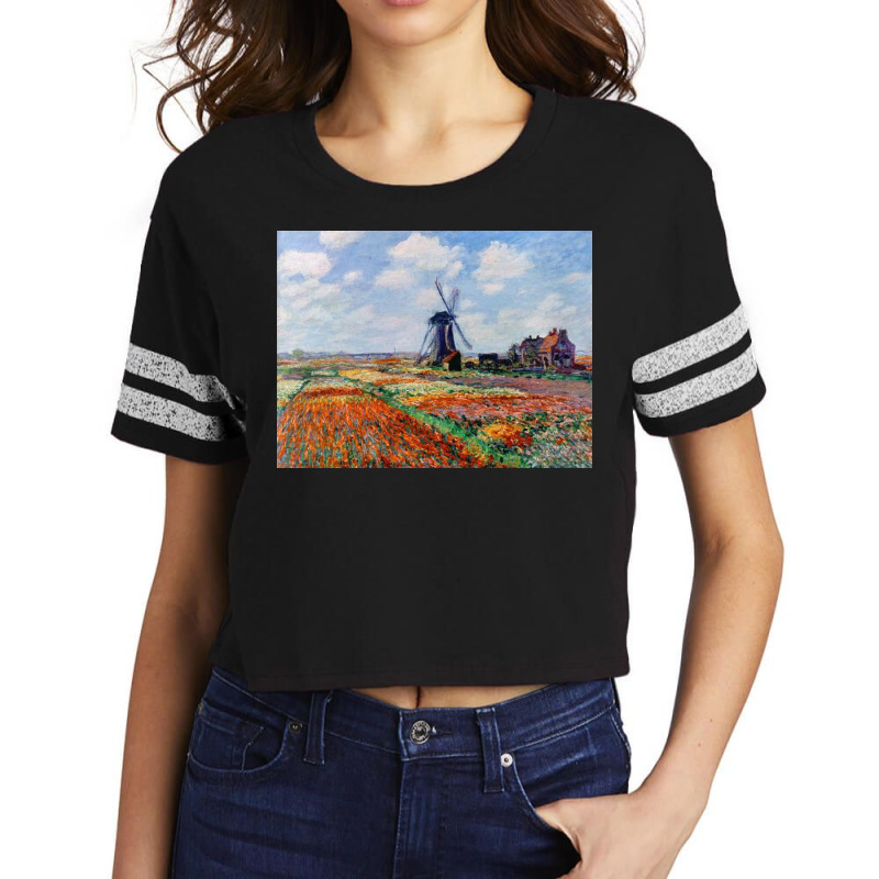 Monet Tulip Fields Scorecard Crop Tee by leonboothy | Artistshot