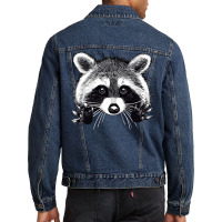 Digital Illustration Of A Little Raccoon Buddy. Men Denim Jacket | Artistshot