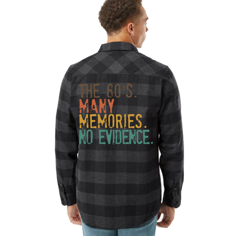 Funny 80s Nostalgia, The 80s Many Memories No Evidence, Retro Vintage Flannel Shirt | Artistshot