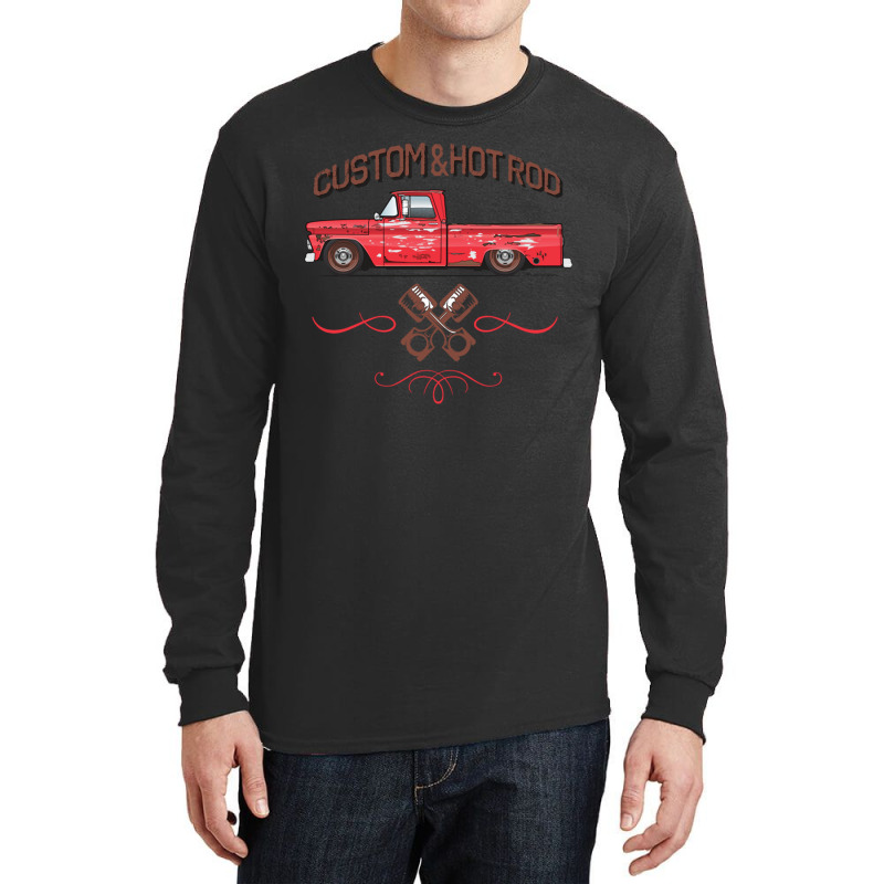 Hot Rod Patina Cardinal Red Long Sleeve Shirts by MernaPutney | Artistshot