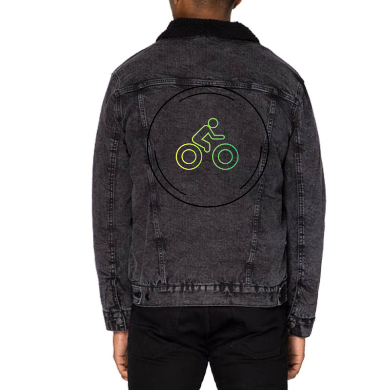 Cycling Travel Unisex Sherpa-lined Denim Jacket | Artistshot