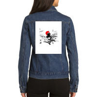 Kyoto Japan Old Capital Graphic Ladies Denim Jacket | Artistshot