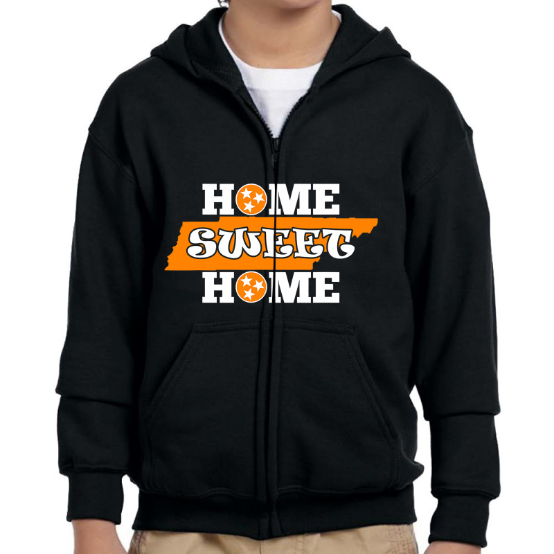 Home Sweet Home Tennessee  Orange State Flag White Tee Youth Zipper Hoodie by Siem90 | Artistshot