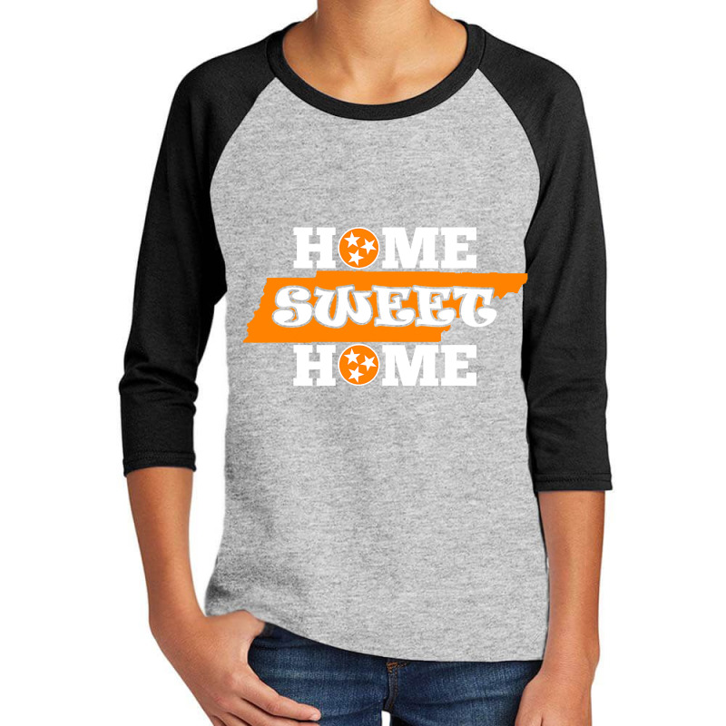 Home Sweet Home Tennessee  Orange State Flag White Tee Youth 3/4 Sleeve by Siem90 | Artistshot