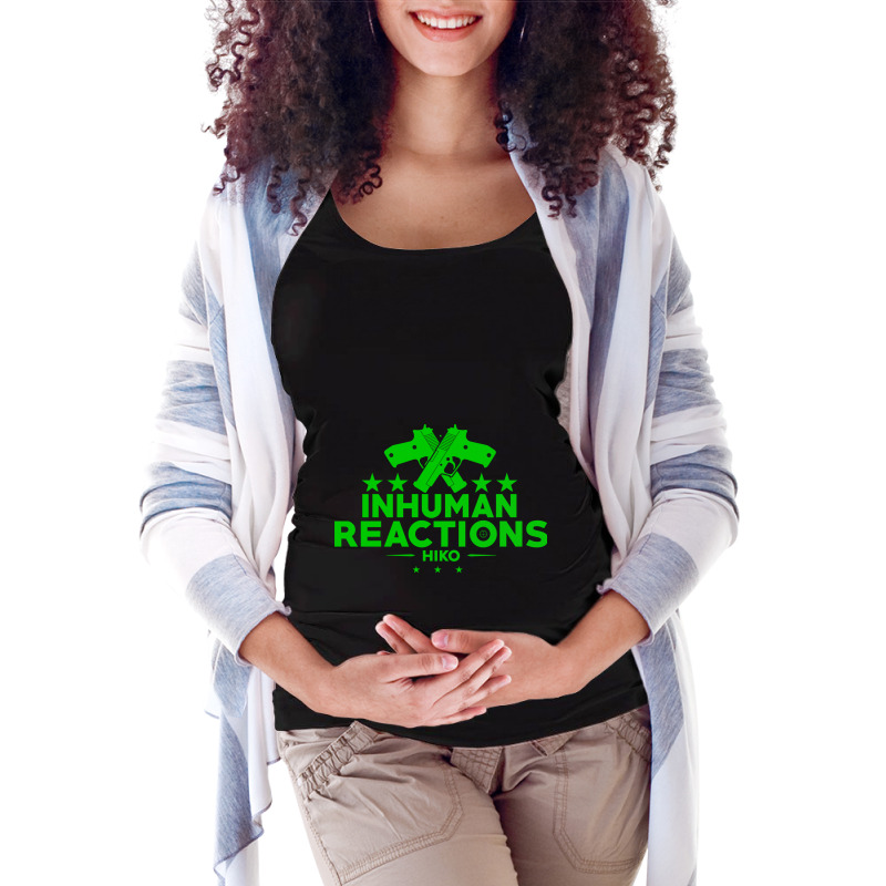 Inhuman Reactions Maternity Scoop Neck T-shirt by BRANDONUTCHINSON | Artistshot