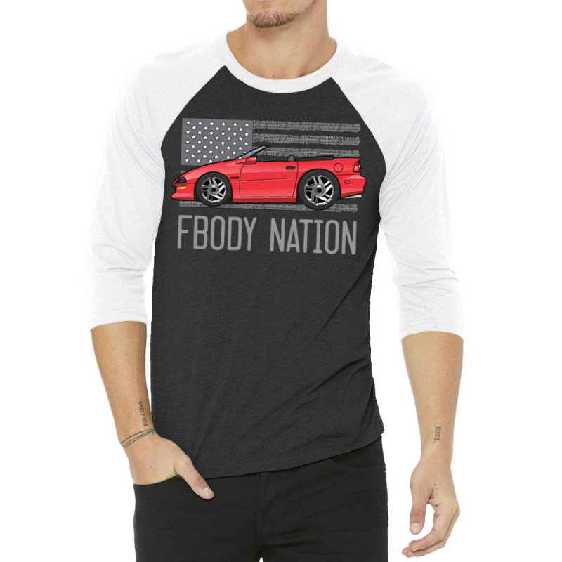 F Body Nation Red 3/4 Sleeve Shirt | Artistshot