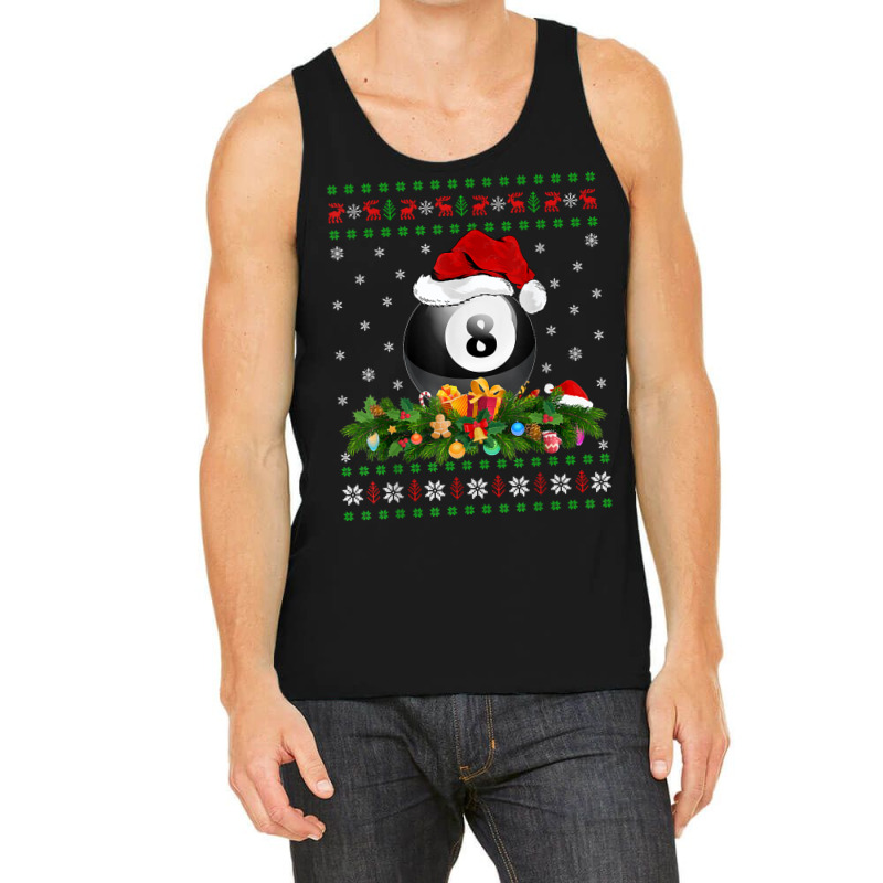 Billiards Sports Lover Xmas Santa Ugly Billiards Christmas T Shirt Tank Top | Artistshot