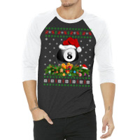 Billiards Sports Lover Xmas Santa Ugly Billiards Christmas T Shirt 3/4 Sleeve Shirt | Artistshot