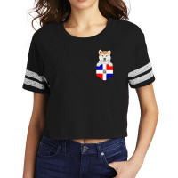 Limited Edition Dominican Republic Flag Akita Dog In Pocket Scorecard Crop Tee | Artistshot