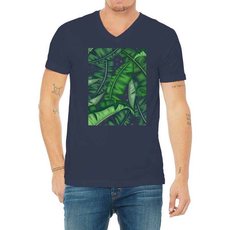 Banana Leaf Baby Stars V-Neck Tee by handehsammelr | Artistshot