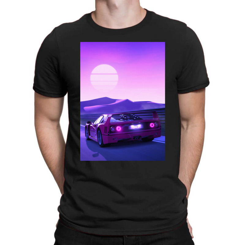 F40 Synthwave T-shirt | Artistshot