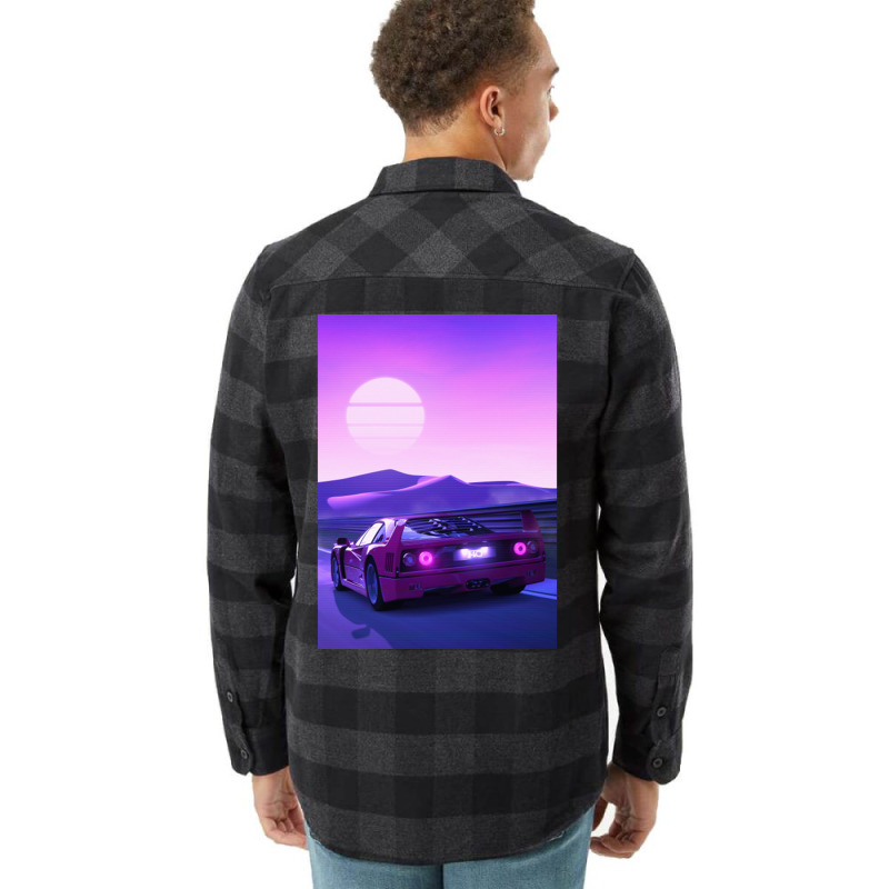 F40 Synthwave Flannel Shirt | Artistshot