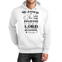 Blessed Is She Who Has Believed Cool Novelty Christian Item Raglan Bas Unisex Hoodie | Artistshot