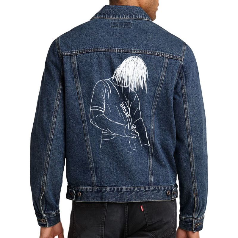 Grunge Rocker 70s Hippie Men Denim Jacket by hafeesoesoeq | Artistshot