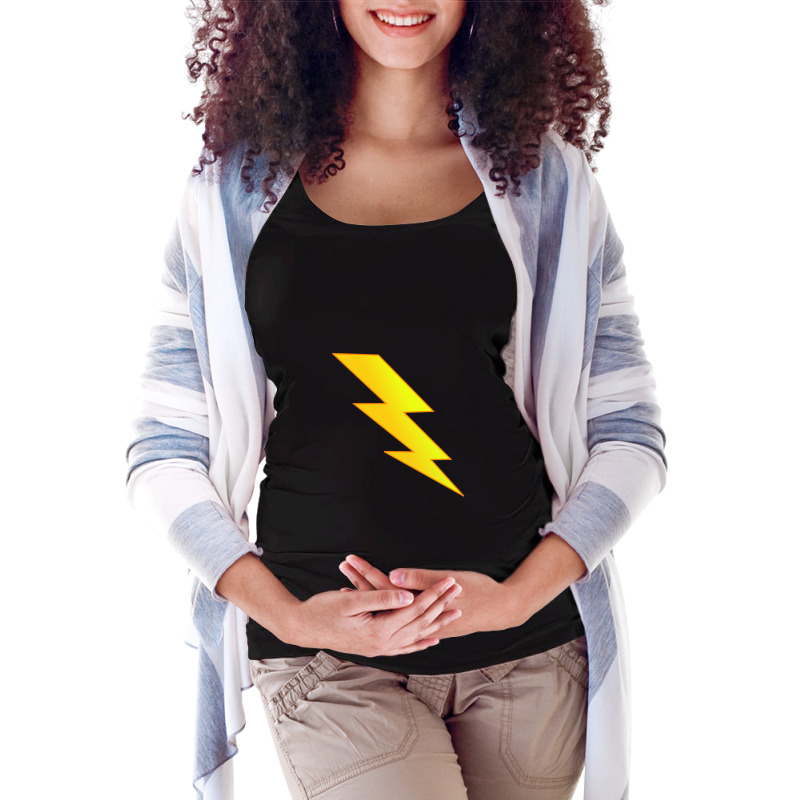 Golden Thunderbolt Lightning Strike Maternity Scoop Neck T-shirt by KyungSavard | Artistshot