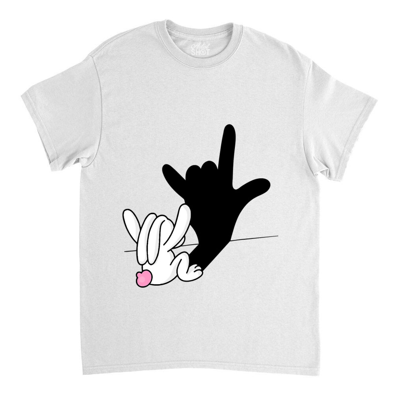 Asl Bunny Reflection I Love You Hand Sign Language Easter Classic T-shirt by Bradley | Artistshot