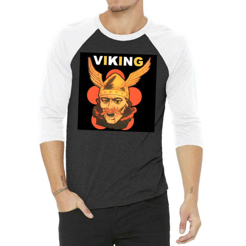 Viking Warrior With Winged Helmet And Mustache 1 3/4 Sleeve Shirt | Artistshot