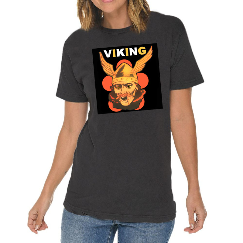 Viking Warrior With Winged Helmet And Mustache 1 Vintage T-shirt | Artistshot