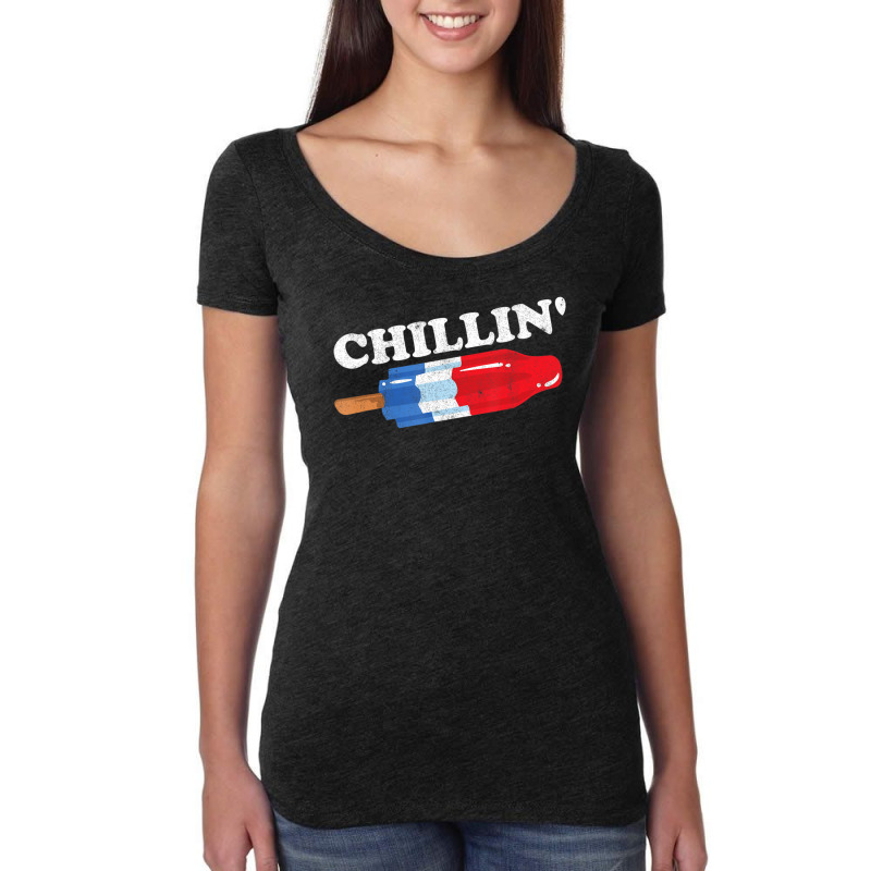 Limited Edition Summer Popsicle Chillin Bomb Retro 80s Pop Women's Triblend Scoop T-shirt | Artistshot