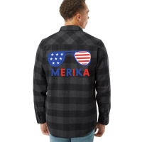 Merika 4th Of July Patriotic American Flag Nature Tumblr Flannel Shirt | Artistshot