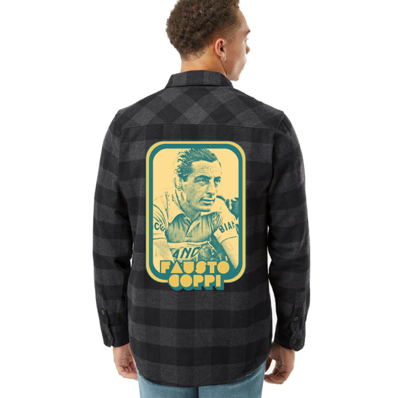 Fausto Coppi Retro Cycling Fan Art Design Flannel Shirt | Artistshot